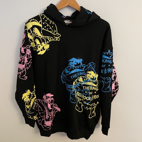 Jeremy Scott The King of Bedrock and Roll Graphic Hoodie - Picture 2 of 9